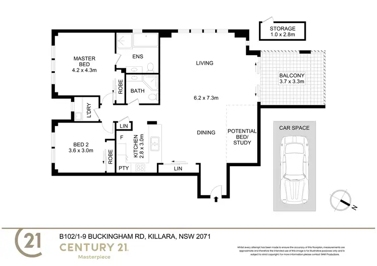 Floorplan of Homely apartment listing, B102/1-9 Buckingham Road, Killara NSW 2071