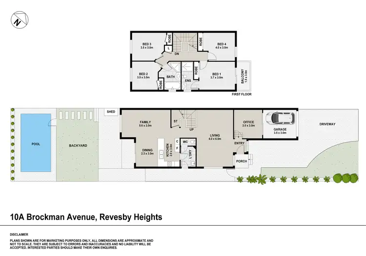 Floorplan of Homely semi-detached listing, 10a Brockman Avenue, Revesby Heights NSW 2212