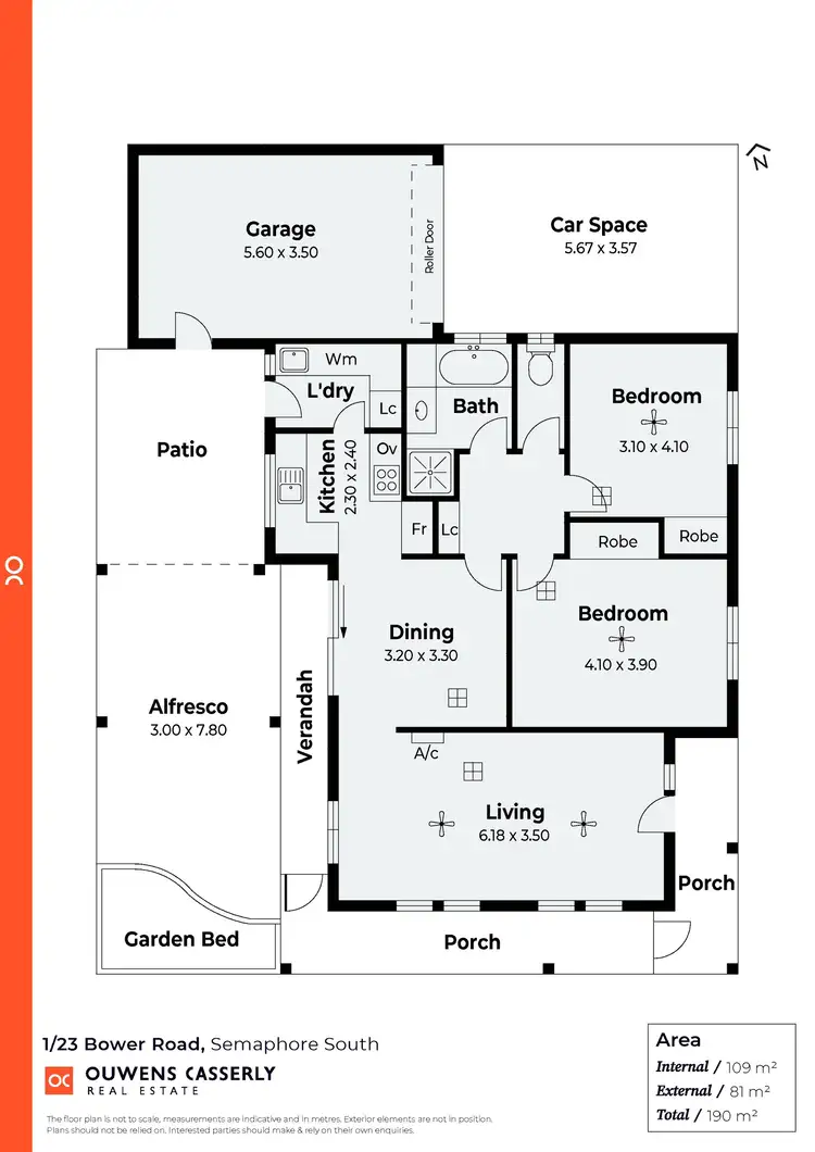 Floorplan of Homely unit listing, 1/23 Bower Road, Semaphore South SA 5019
