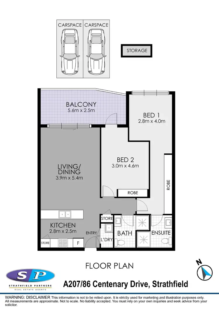 Floorplan of Homely apartment listing, A207/86 Centenary Drive, Strathfield NSW 2135