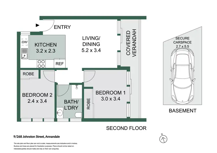 Floorplan of Homely apartment listing, 9/268 Johnston Street, Annandale NSW 2038