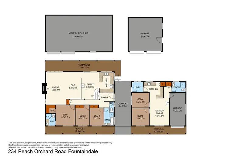 Floorplan of Homely rural property listing, 234 Peach Orchard Road, Fountaindale NSW 2258