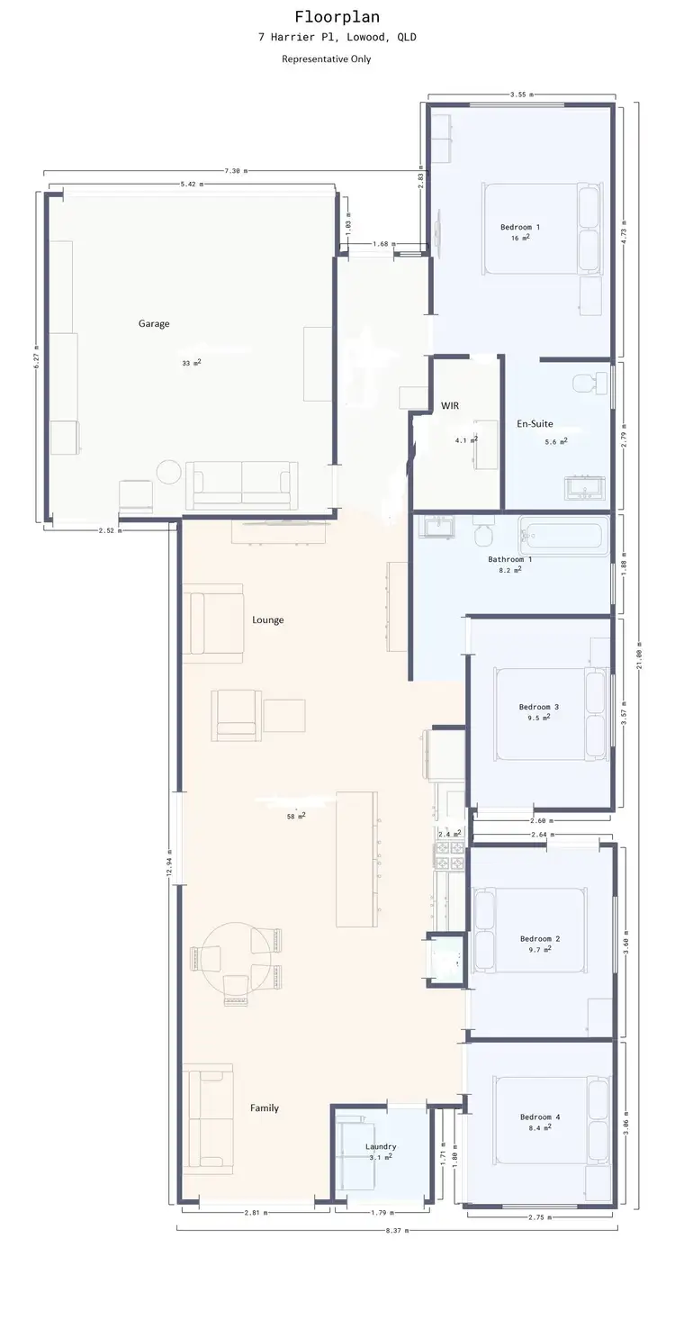 Floorplan of Homely house listing, 7 Harrier Place, Lowood QLD 4311