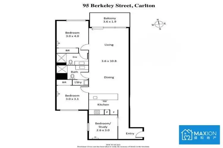 Floorplan of Homely apartment listing, 802/95 Berkeley Street, Melbourne VIC 3000