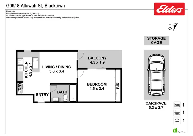 Floorplan of Homely unit listing, G9/8A Allawah Street, Blacktown NSW 2148