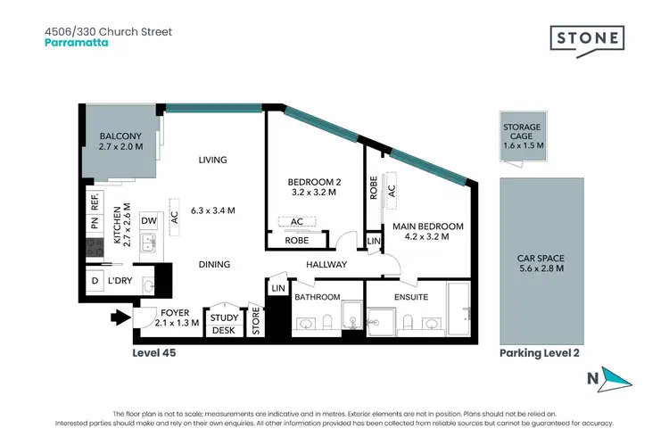 Floorplan of Homely apartment listing, 4506/330 Church Street, Parramatta NSW 2150