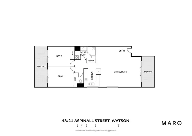 Floorplan of Homely apartment listing, 48/21 Aspinall Street, Watson ACT 2602