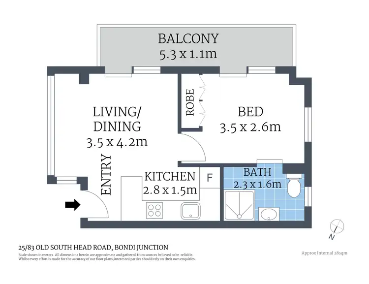 Floorplan of Homely apartment listing, 25/83 Old South Head Road, Bondi Junction NSW 2022