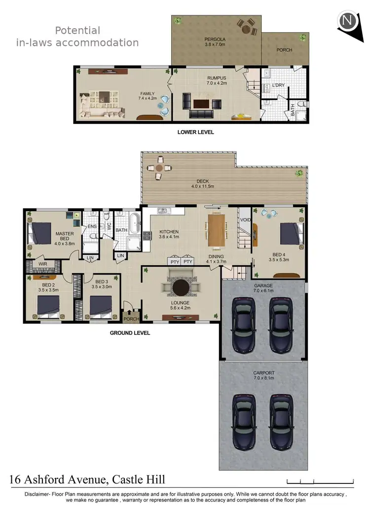 Floorplan of Homely house listing, 16 Ashford Avenue, Castle Hill NSW 2154