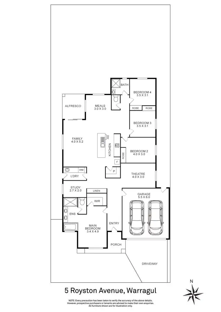 Floorplan of Homely house listing, 5 Royston Avenue, Warragul VIC 3820