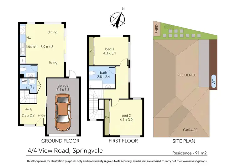 Floorplan of Homely townhouse listing, 4/4 View Road, Springvale VIC 3171