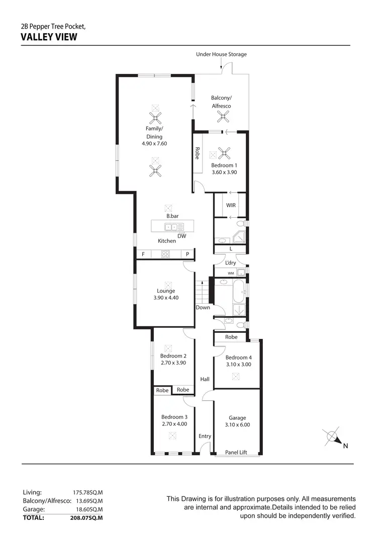 Floorplan of Homely house listing, 2B Pepper Tree Pocket, Valley View SA 5093
