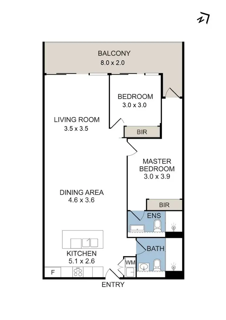 Floorplan of Homely apartment listing, 302/173 Caroline Springs Boulevard, Caroline Springs VIC 3023