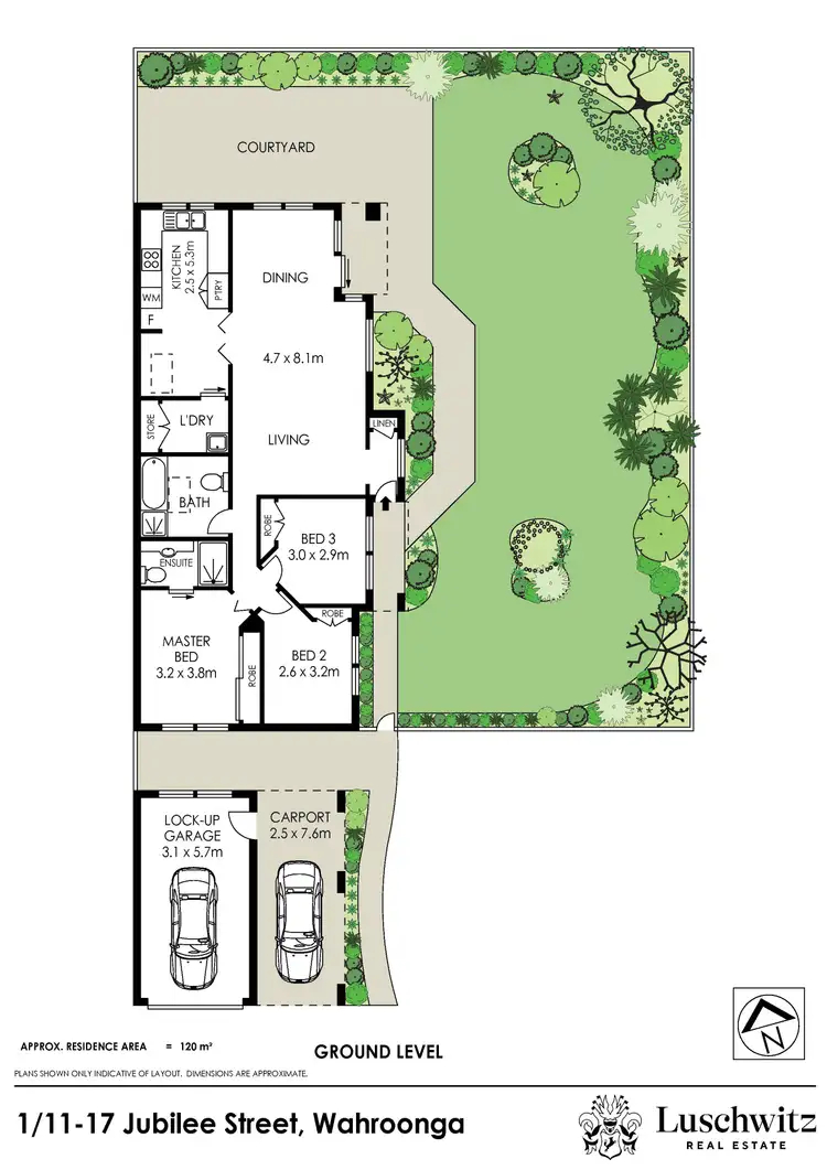 Floorplan of Homely villa listing, 1/11-17 Jubilee Street, Wahroonga NSW 2076