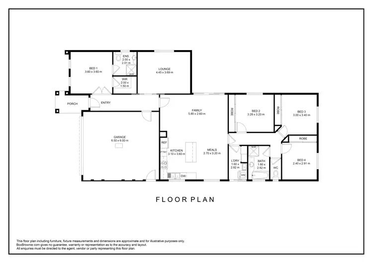 Floorplan of Homely house listing, 7 Lauren Place, Wodonga VIC 3690