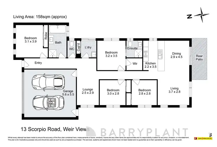 Floorplan of Homely house listing, 13 Scorpio Road, Weir Views VIC 3338