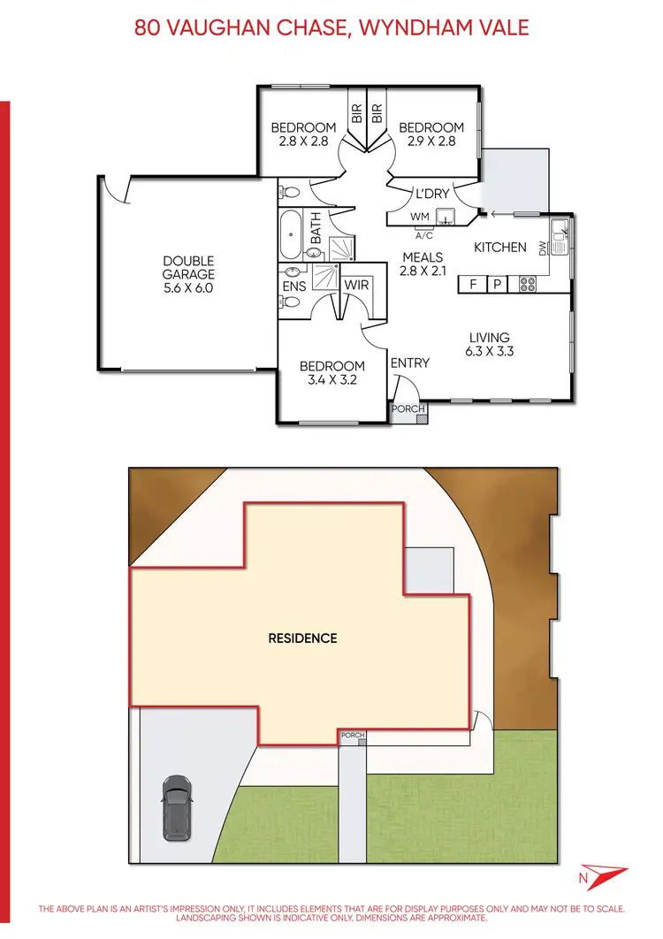 Floorplan of Homely house listing, 80 Vaughan Chase, Wyndham Vale VIC 3024