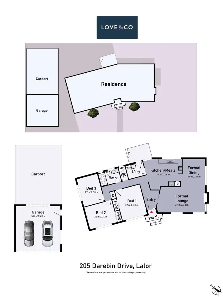 Floorplan of Homely house listing, 205 Darebin Drive, Lalor VIC 3075