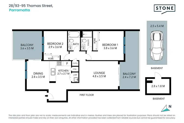 Floorplan of Homely apartment listing, 28/93-95 Thomas Street, Parramatta NSW 2150