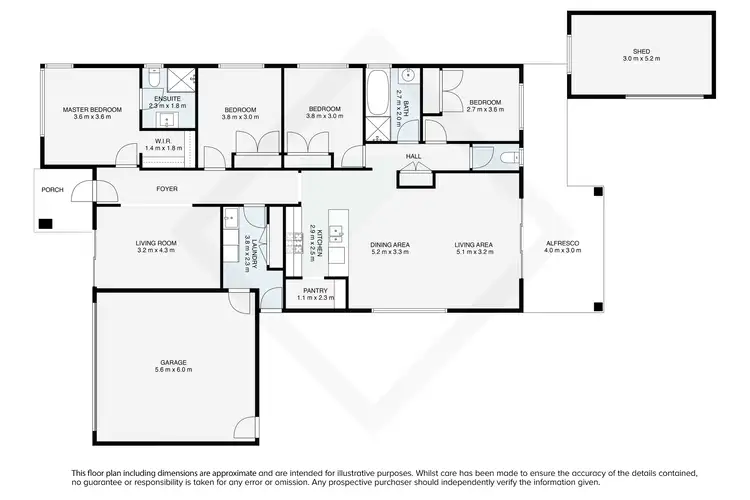 Floorplan of Homely house listing, 43 Maygar Avenue, Wodonga VIC 3690