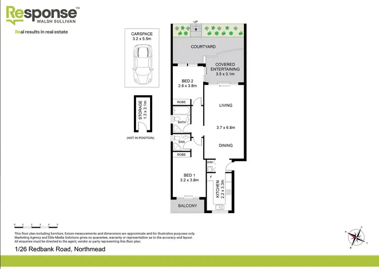 Floorplan of Homely unit listing, 1/26-28 Redbank Road, Northmead NSW 2152
