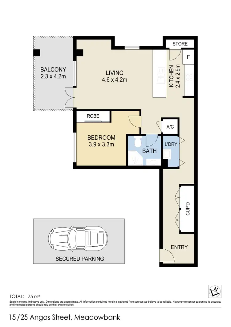 Floorplan of Homely apartment listing, 15/25 Angas Street, Meadowbank NSW 2114
