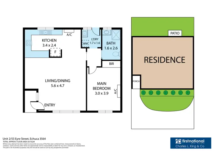 Floorplan of Homely unit listing, 2/53 Eyre Street, Echuca VIC 3564