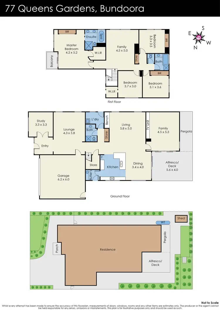 Floorplan of Homely house listing, 77 Queens Gardens, Bundoora VIC 3083