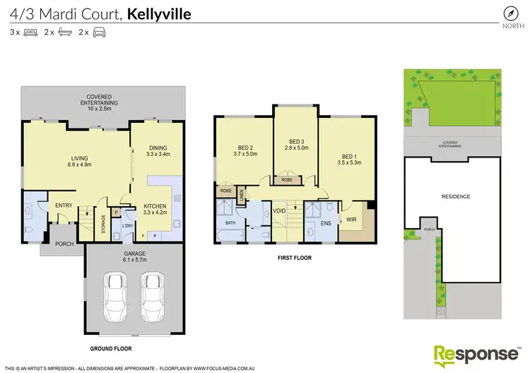Floorplan of Homely townhouse listing, 4/3 Mardi Court, Kellyville NSW 2155