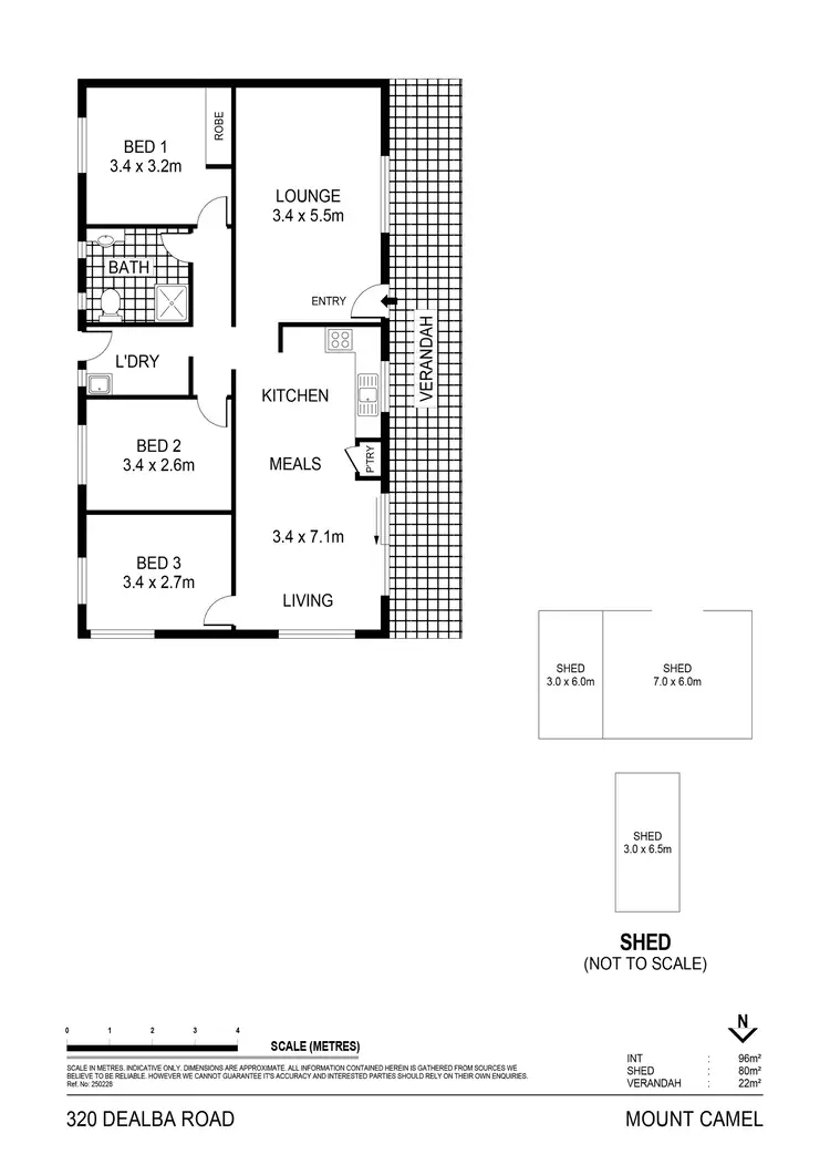 Floorplan of Homely house listing, 320 Dealba Road, Mount Camel VIC 3523