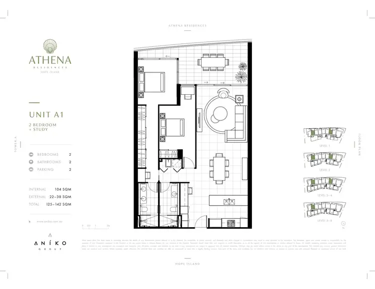 Floorplan of Homely apartment listing, 1303/6 Sickle Avenue, Hope Island QLD 4212