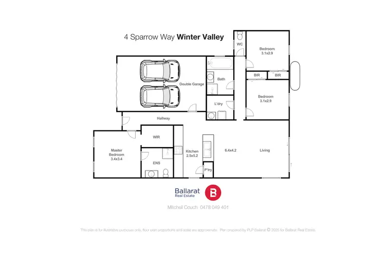 Floorplan of Homely house listing, 4 Sparrow Way, Winter Valley VIC 3358