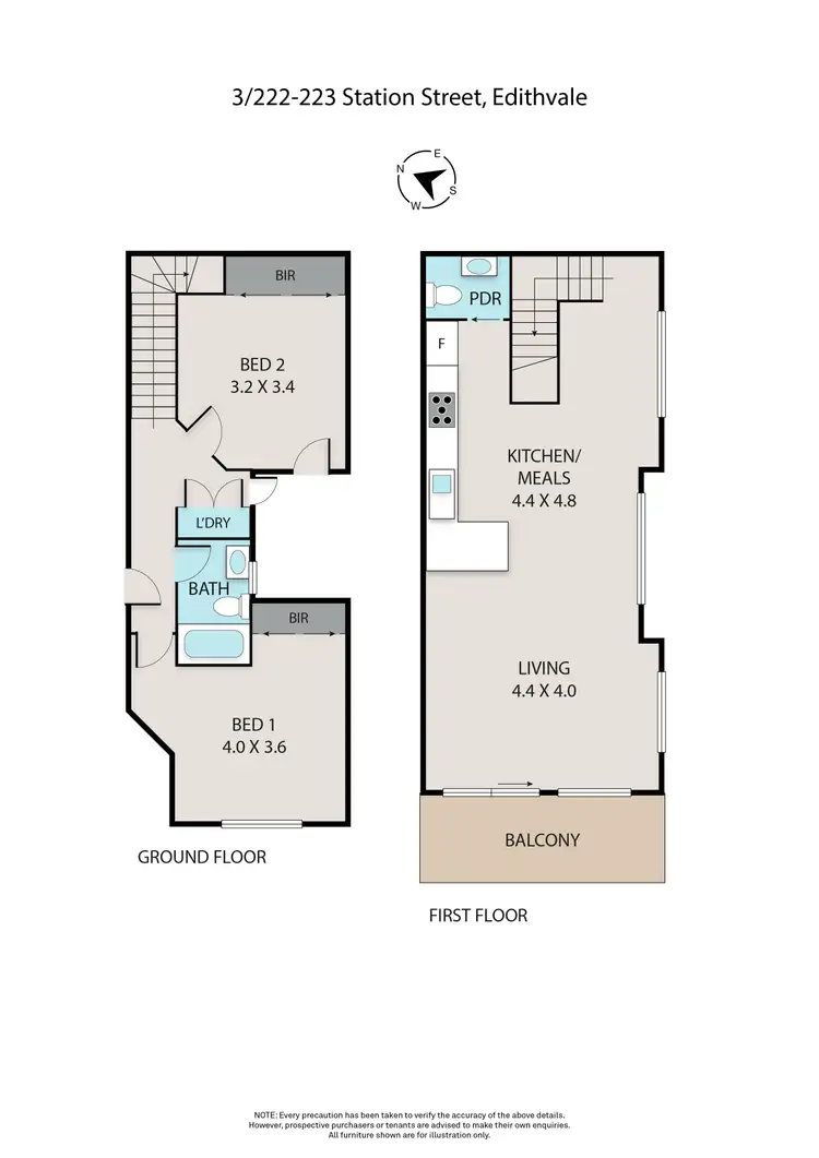 Floorplan of Homely unit listing, 3/222-223 Station Street, Edithvale VIC 3196