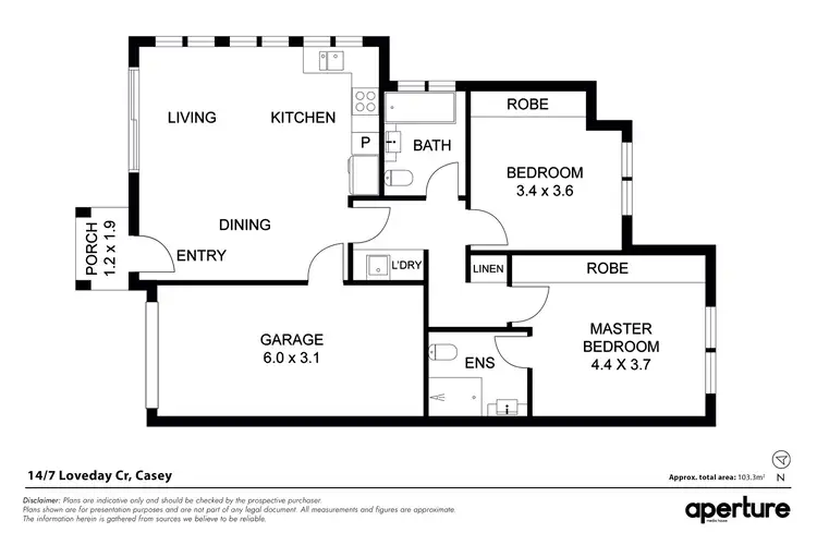 Floorplan of Homely townhouse listing, 14/7 Loveday Crescent, Casey ACT 2913