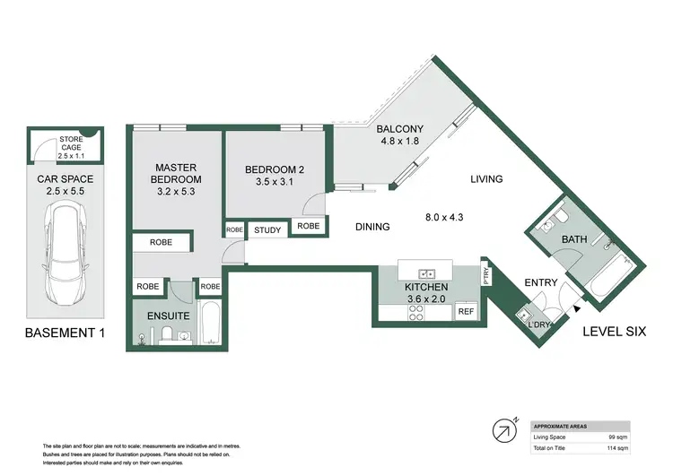 Floorplan of Homely apartment listing, 603s/2 Lardelli Drive, Ryde NSW 2112