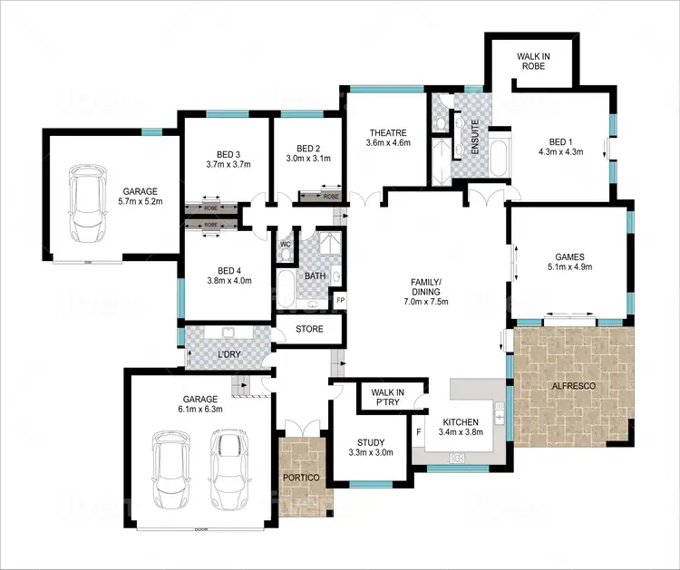 Floorplan of Homely house listing, 44 Mangles Street, South Bunbury WA 6230