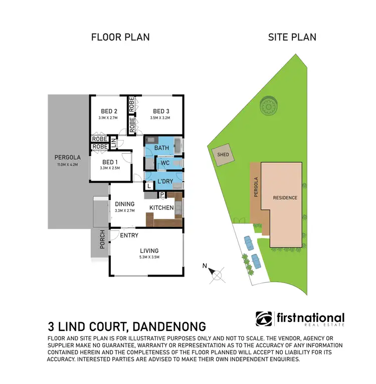 Floorplan of Homely house listing, 3 Lind Court, Dandenong VIC 3175