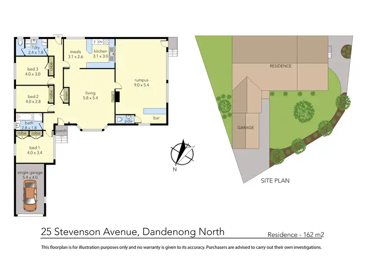 Floorplan of Homely house listing, 25 Stevenson Avenue, Dandenong North VIC 3175