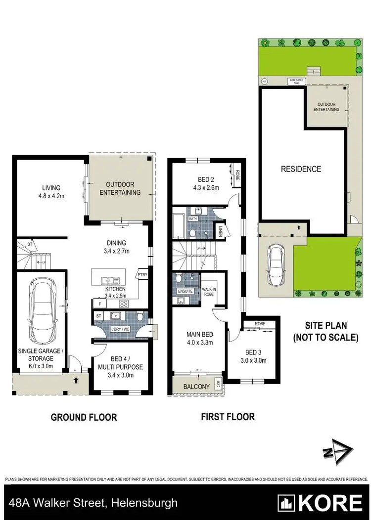 Floorplan of Homely semi-detached listing, 48A Walker Street, Helensburgh NSW 2508