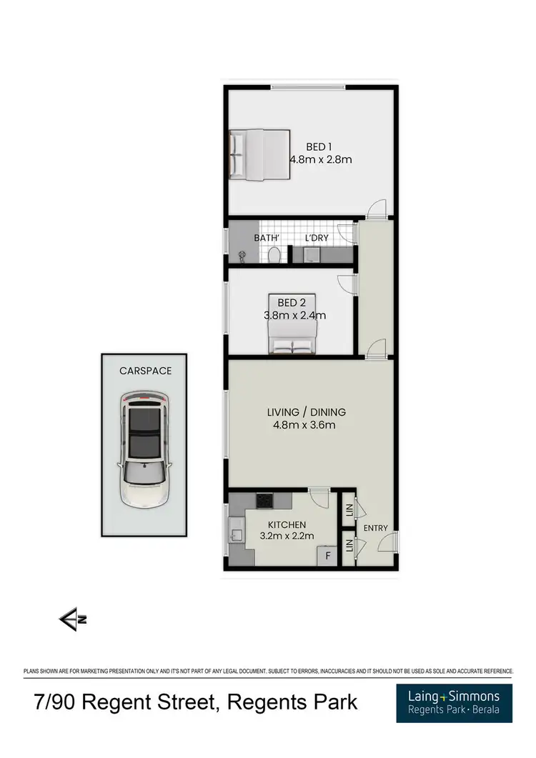 Floorplan of Homely unit listing, 7/90 Regent Street, Regents Park NSW 2143