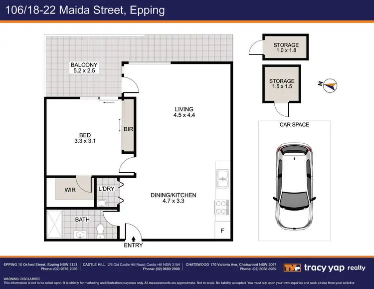 Floorplan of Homely apartment listing, 106/18-22 Maida Road, Epping NSW 2121