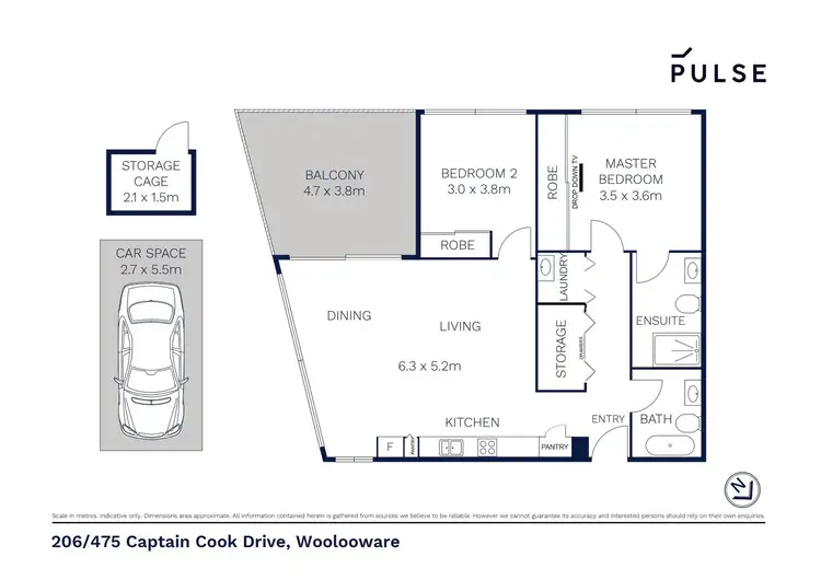 Floorplan of Homely apartment listing, 206/475 Captain Cook Drive, Woolooware NSW 2230