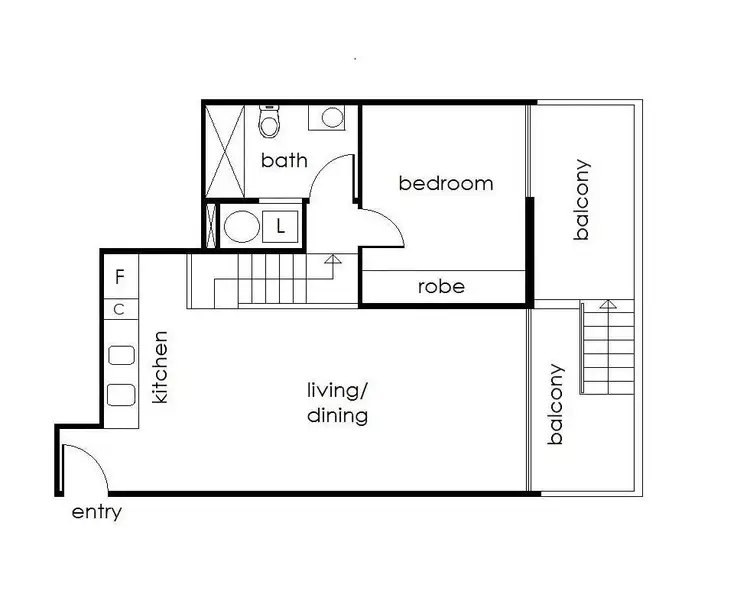 Floorplan of Homely apartment listing, 102B/640 Swanston Street, Carlton VIC 3053
