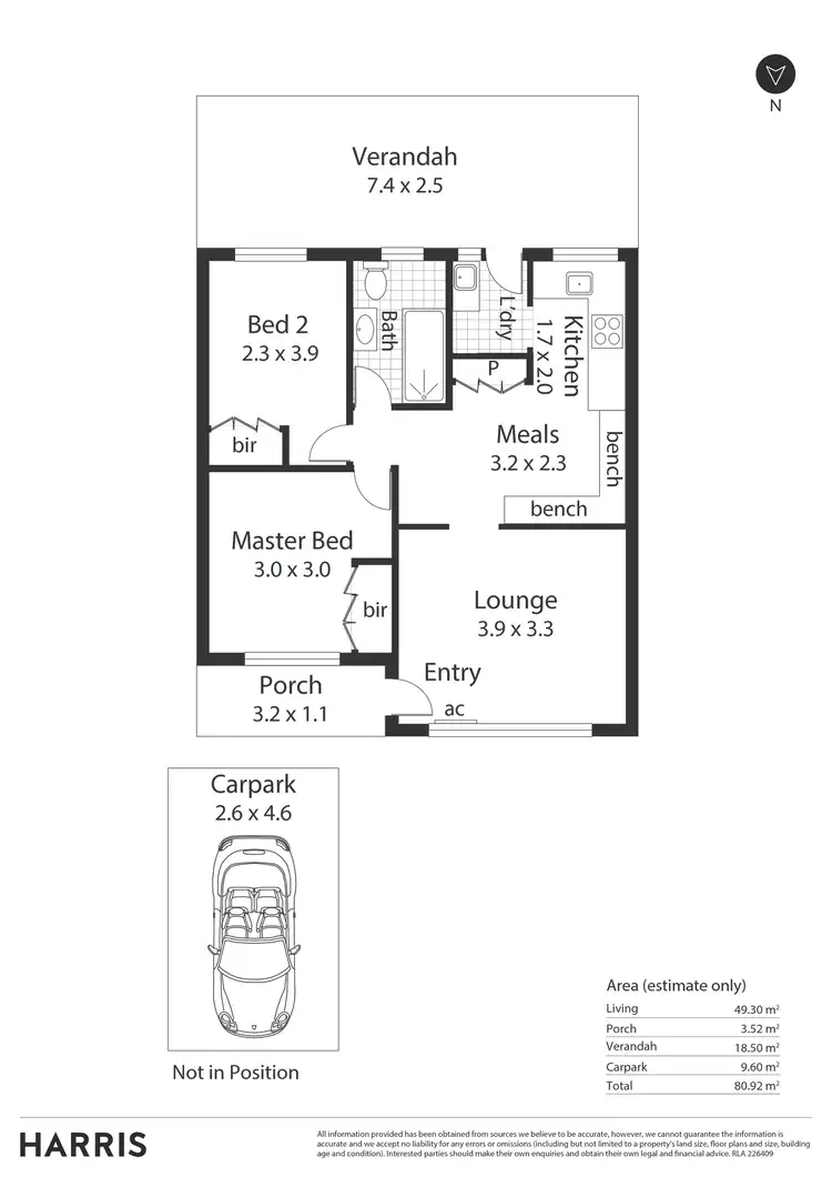 Floorplan of Homely unit listing, 4/27A Thornton Street, Kensington SA 5068