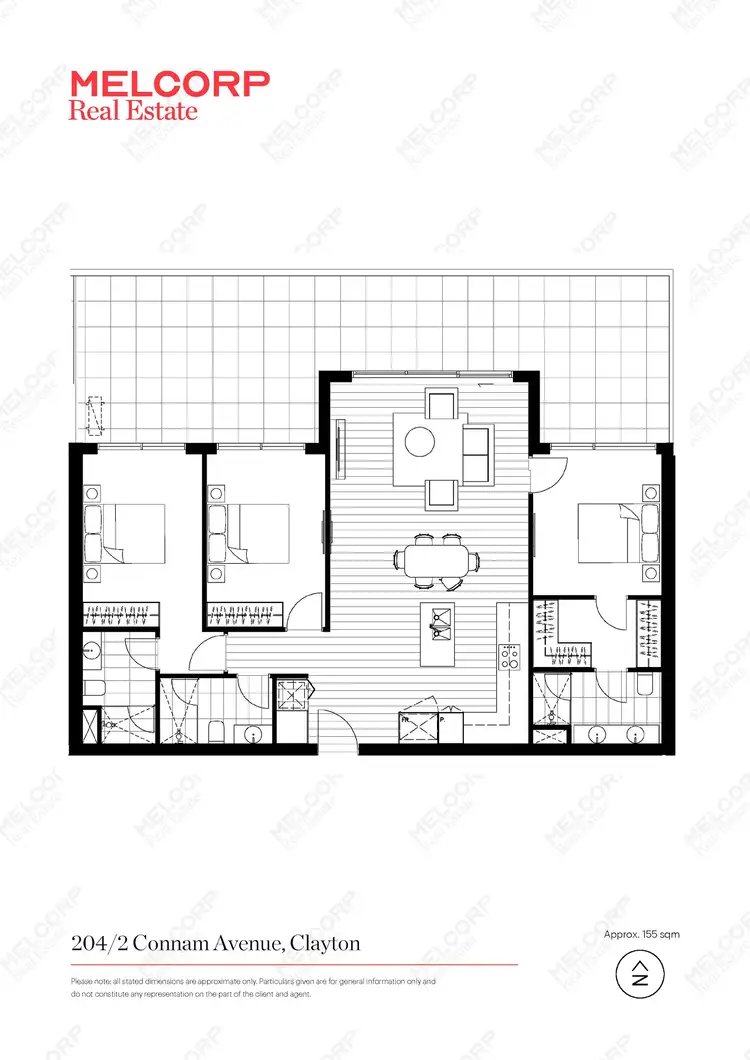 Floorplan of Homely apartment listing, M-City 204/2 Connam Avenue, Clayton VIC 3168