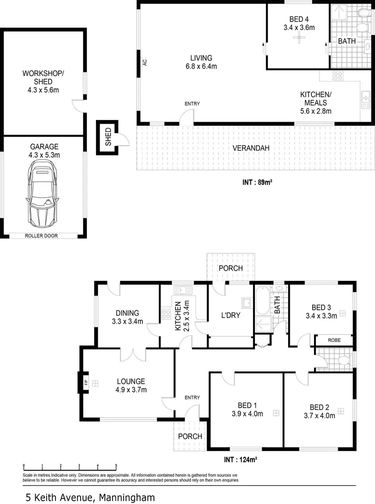 Floorplan of Homely house listing, 5 Keith Avenue, Manningham SA 5086