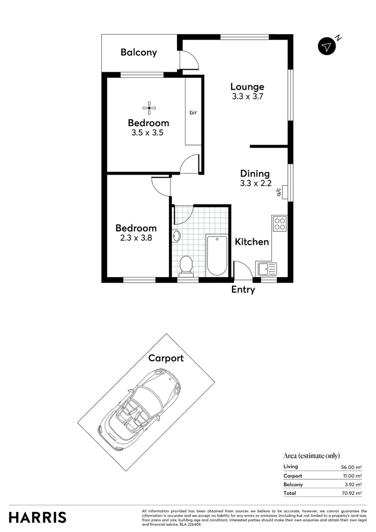 Floorplan of Homely unit listing, 5/25A Muller Road, Hampstead Gardens SA 5086
