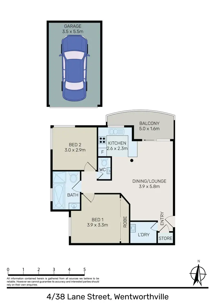 Floorplan of Homely apartment listing, 4/38-40 Lane Street, Wentworthville NSW 2145