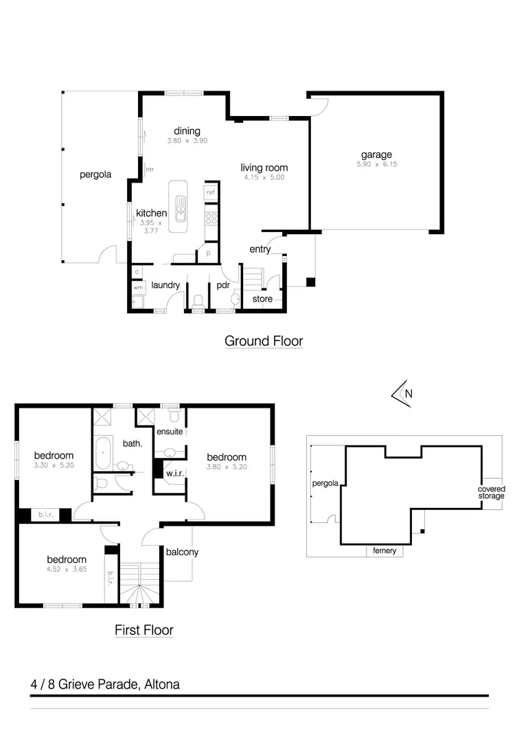 Floorplan of Homely townhouse listing, 4/8 Grieve Street, Altona VIC 3018