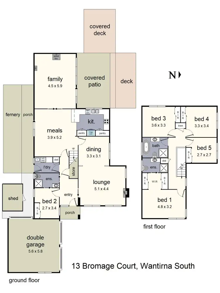 Floorplan of Homely house listing, 13 Bromage Court, Wantirna South VIC 3152